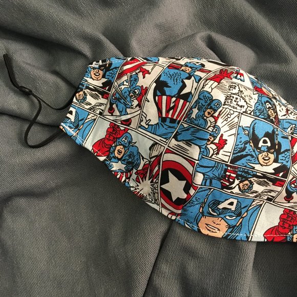 Marvel Accessories - (3/$30) Captain America comic panel print mask